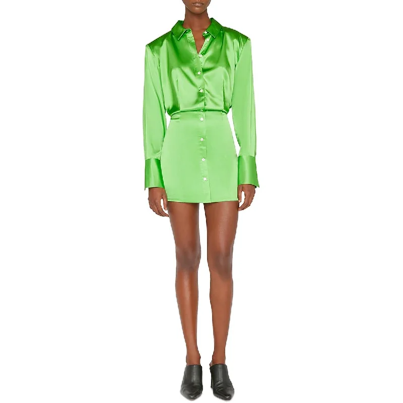 Limited Stock FRAME Womens Button Down Silk Blouse