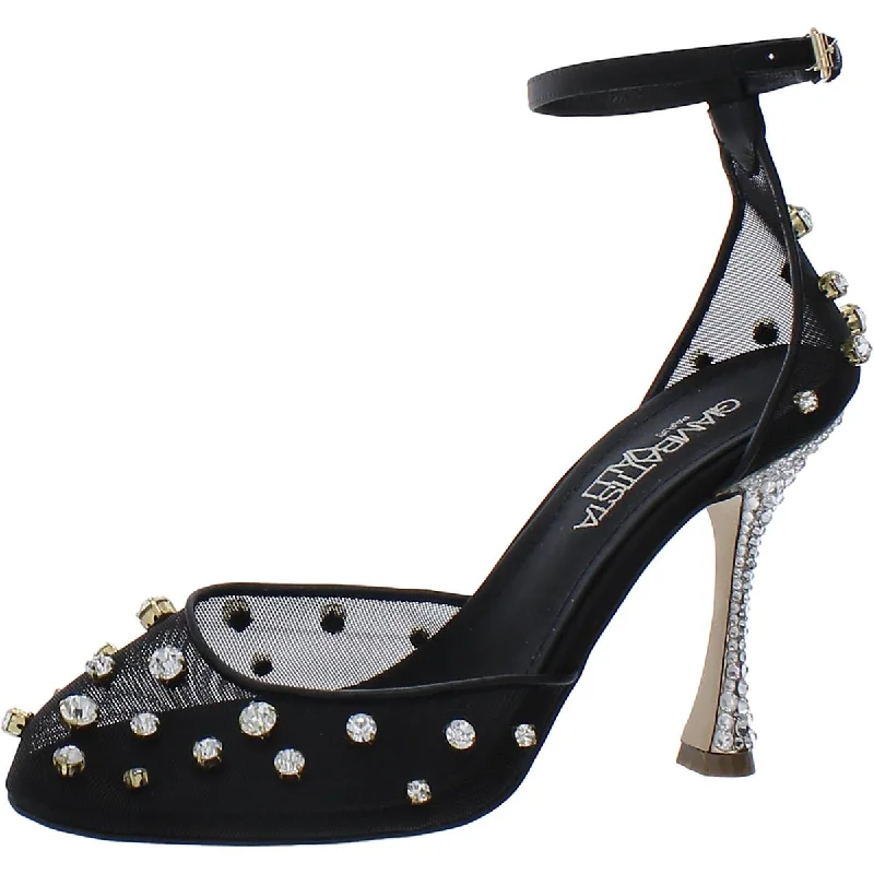Online Only Giambattista Valli Womens DOTTED CRY Ankle Strap Rhinestones Pumps