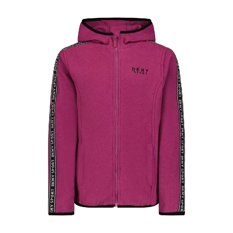 Girl's Polar Fleece Warm Hooded Logo Jacket