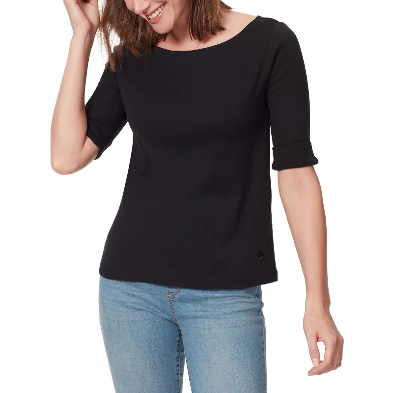 Best Seller Gloria Vanderbilt Womens    Boatneck Cuff Sleeves Pullover Top