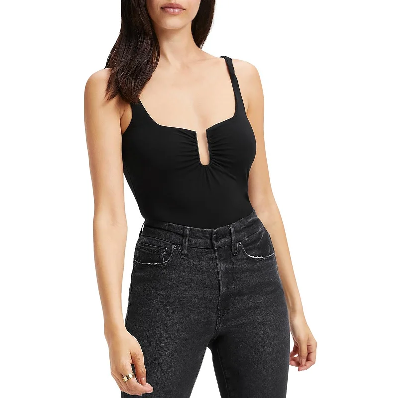 Fantastic Offers Good American Womens Ruched U-Ring Bodysuit