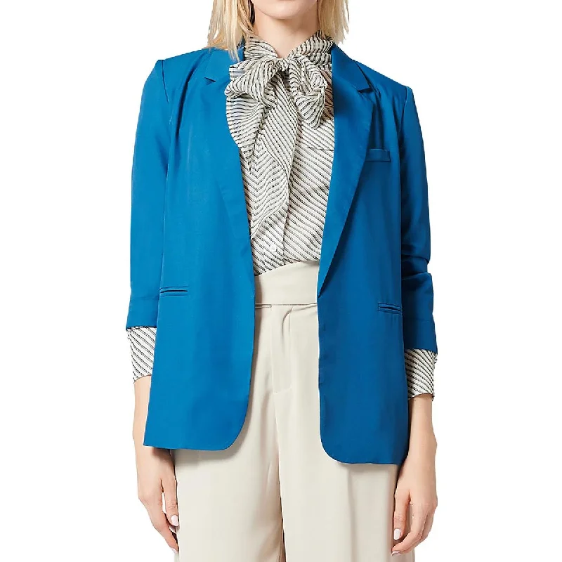 Final Clearance Gracia Womens Ruched Business Open-Front Blazer