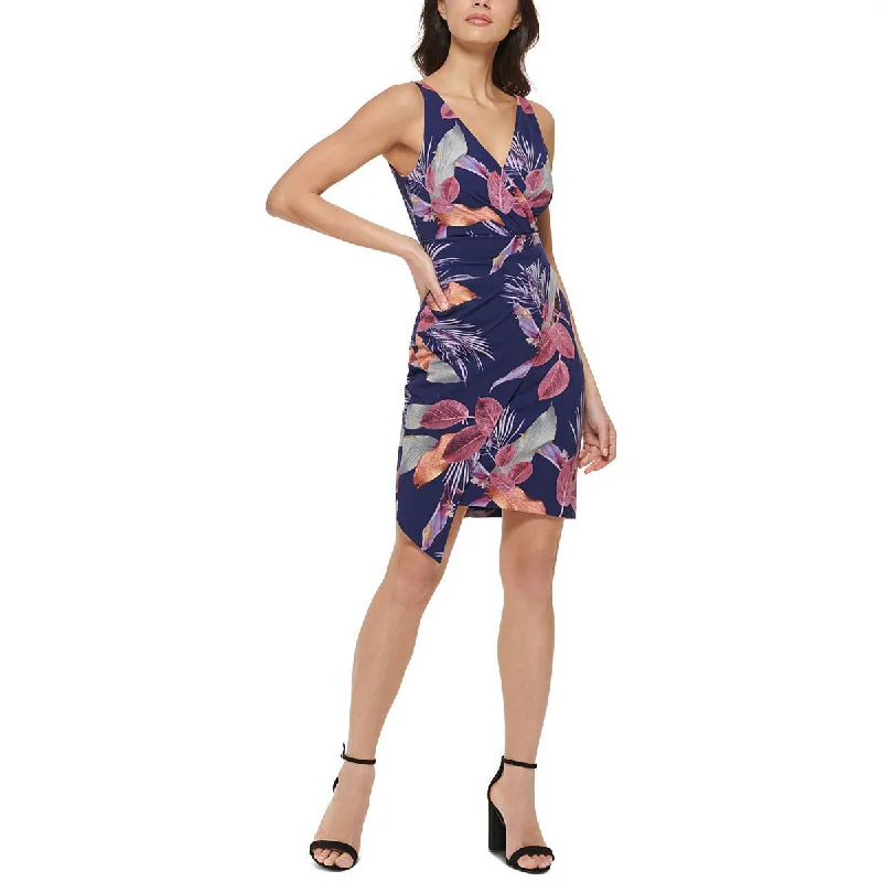Savings Bonanza Guess Womens Faux Wrap Mini Cocktail and Party Dress