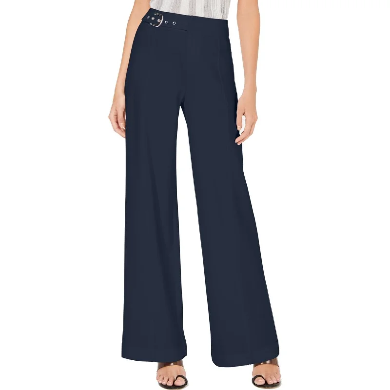 INC Womens Belted Mid-Rise Wide Leg Pants