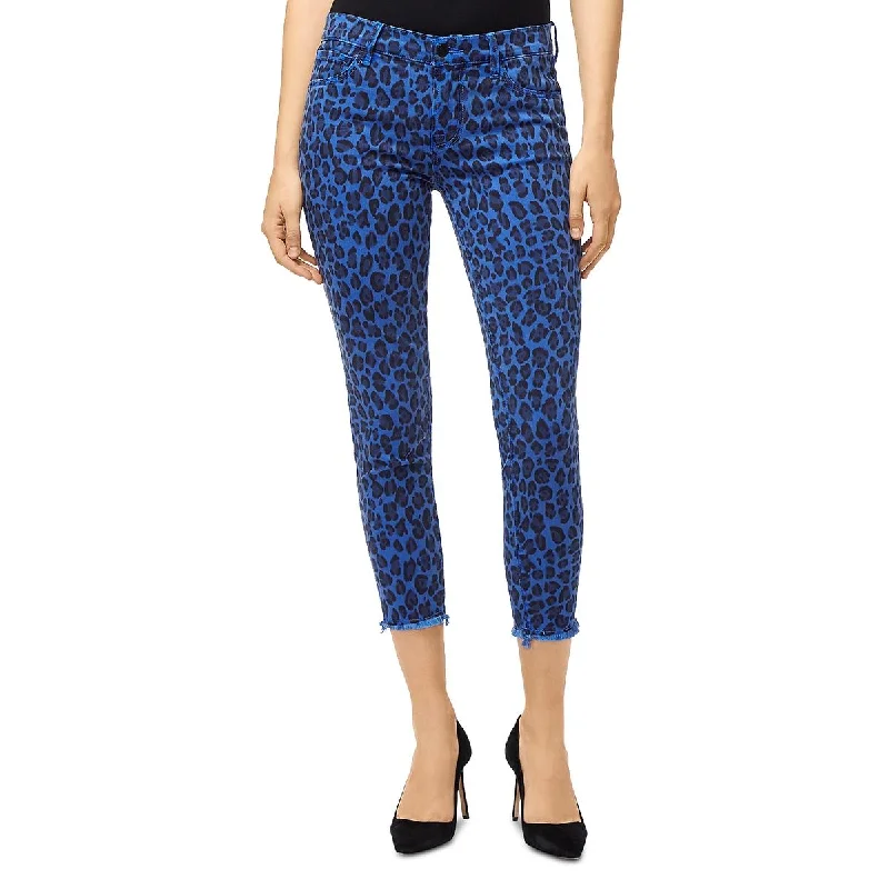 J Brand Womens 835 Animal Print Crop Skinny Jeans