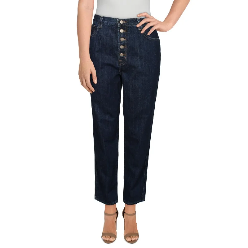 Midnight Madness J Brand Womens Heather Denim Straight Leg Jeans