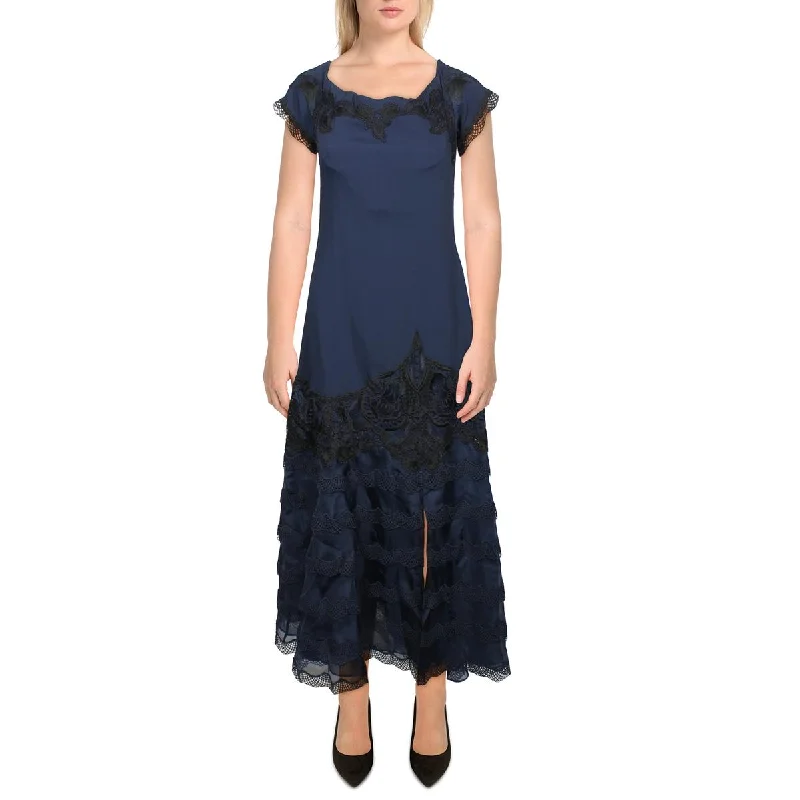 Crazy Deals Jonathan Simkhai Womens Lace Applique Midi Cocktail and Party Dress