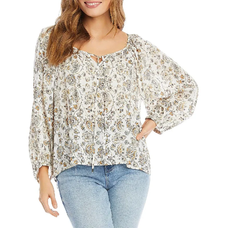 Special Savings Karen Kane Womens Paisley Boatneck Pullover Top
