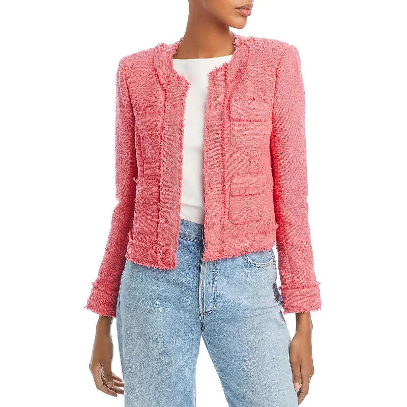 Bonus Savings L'Agence Womens Keaton Fringe  Open-Front Blazer
