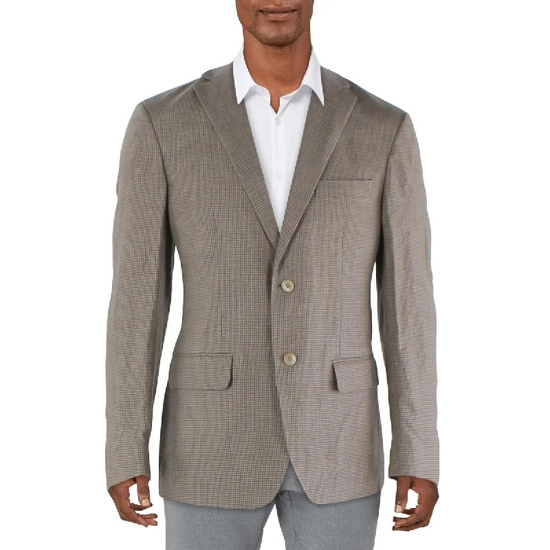 Closeout Lauren Ralph Lauren Mens Linen Houndstooth Suit Jacket