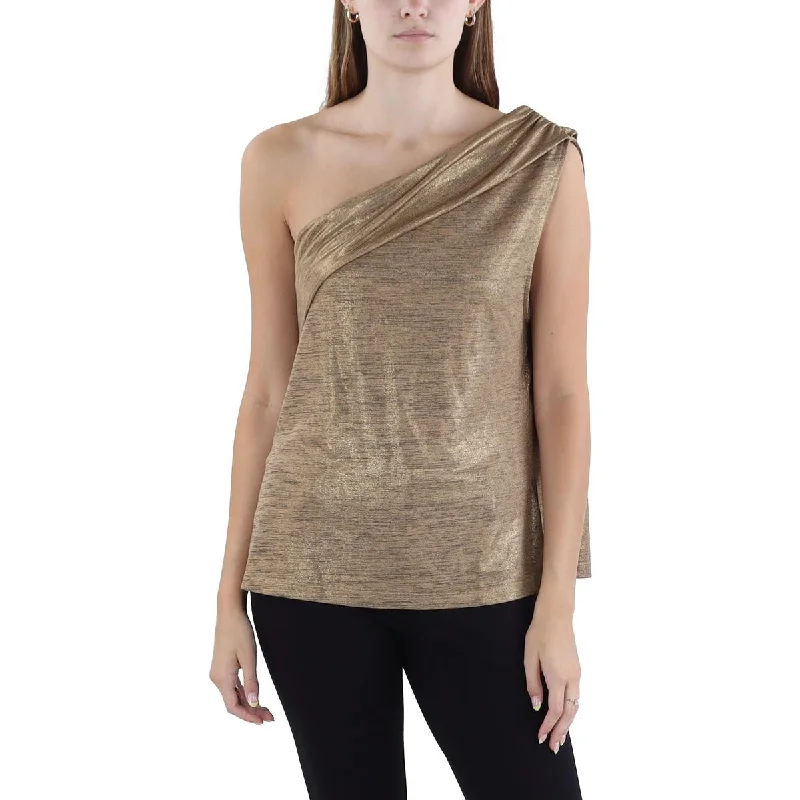 Discount Days Lauren Ralph Lauren Womens Slouchy One Shoulder Blouse