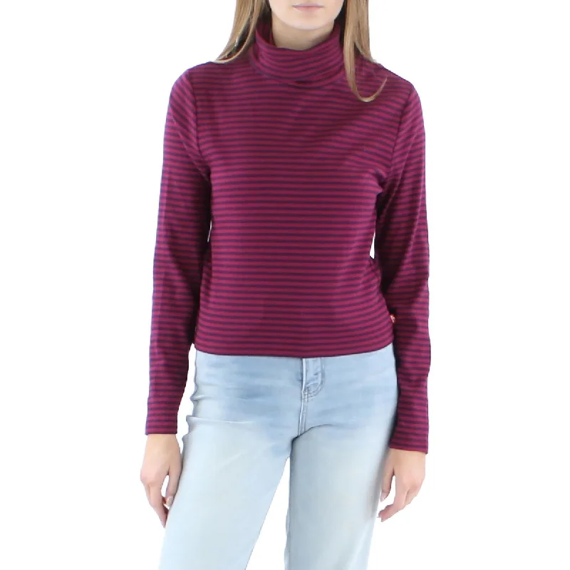 Steals and Deals Levi's Womens Plus Cotton Striped Turtleneck Top