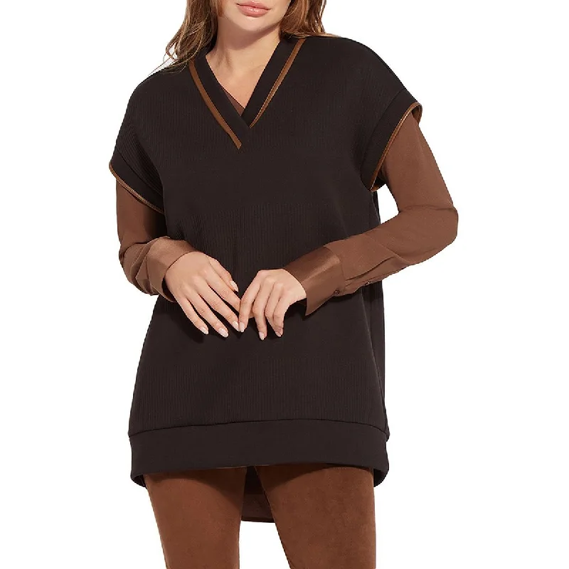 Reduced Prices Lysse Womens Ribbed Knit Convertible Sweatshirt
