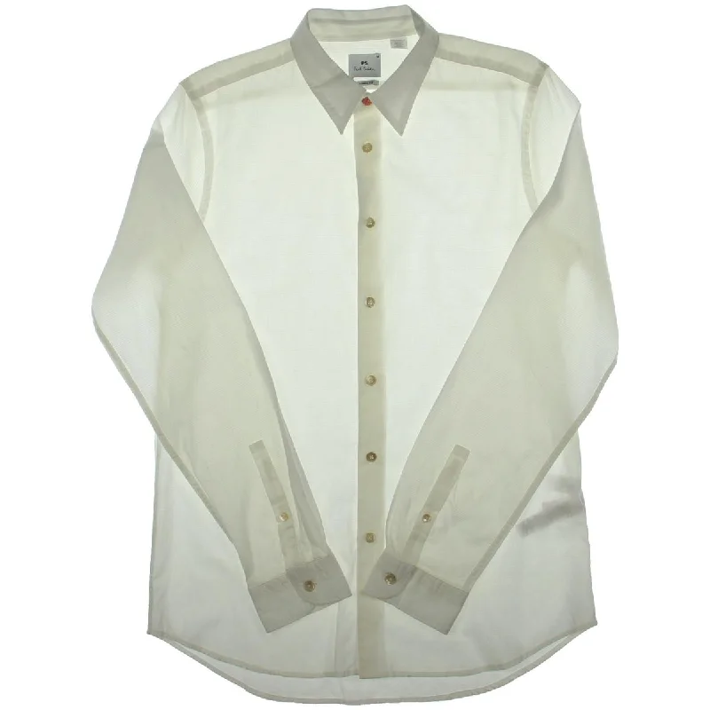 Don't Wait Paul Smith Mens Cotton Tailored Fit Button-Down Shirt
