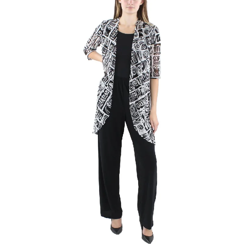 R&M Richards Womens 2PC Duster Pant Suit