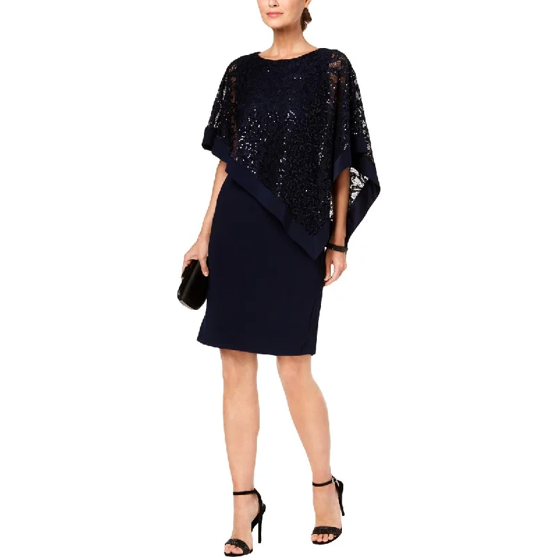 Overstock R&M Richards Womens Sequined Lace Party Dress
