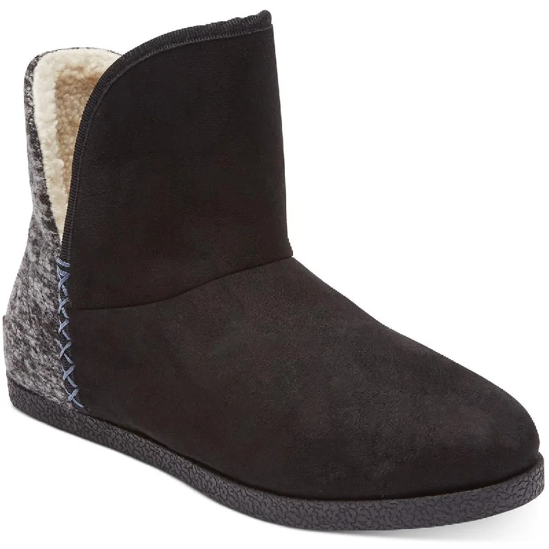 Exclusive Preview Rockport Womens Faux Suede Faux Fur Lined Bootie Slippers