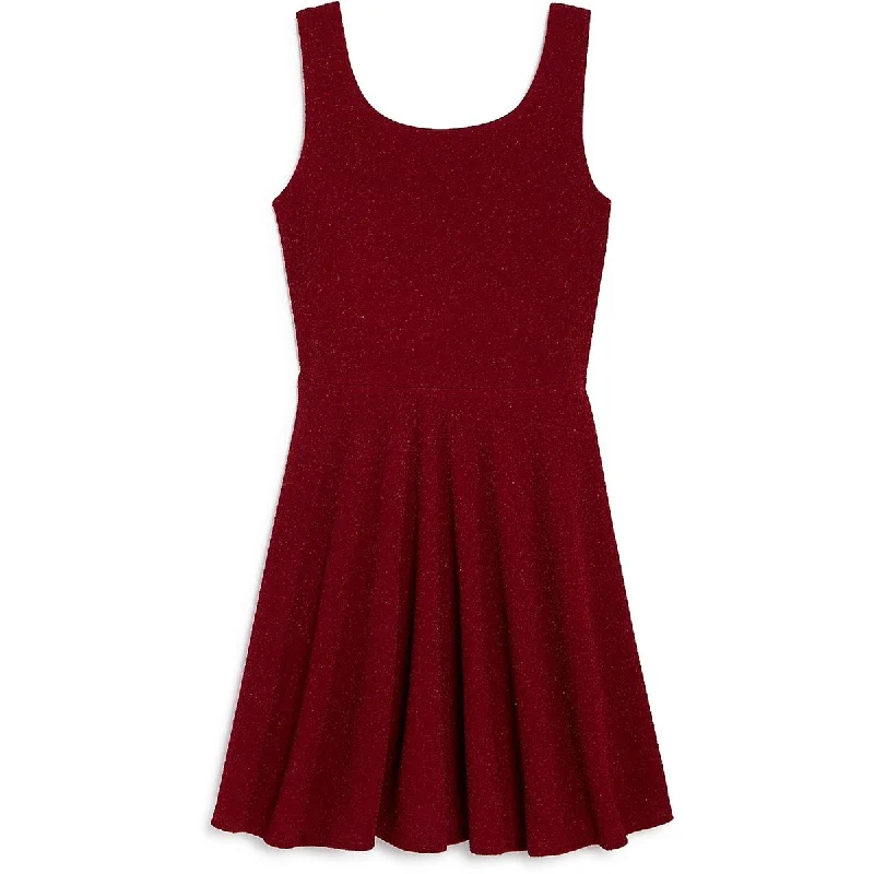 Overstock Sally Miller Couture Womens Juniors Mini Sparkle Fit & Flare Dress
