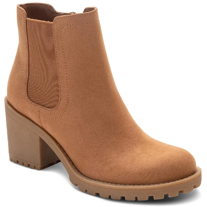 Anniversary Sale Sun + Stone Womens Morghan  Faux Leather Lug Sole Booties