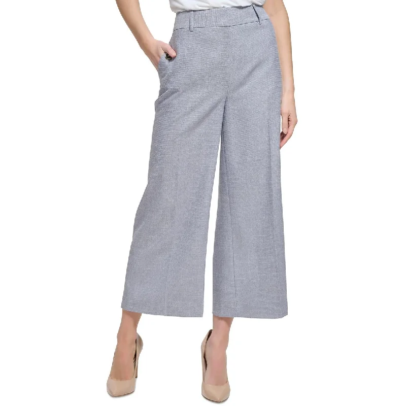 New Markdowns Tommy Hilfiger Womens High Rise Cropped Wide Leg Pants