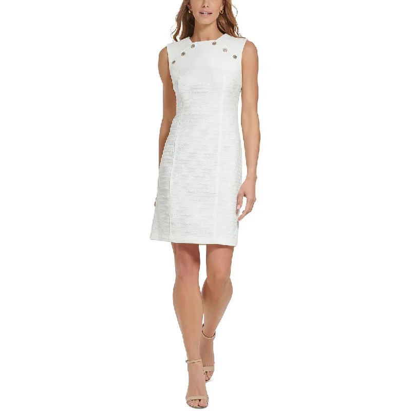 Tommy Hilfiger Womens Jacquard Mini Sheath Dress