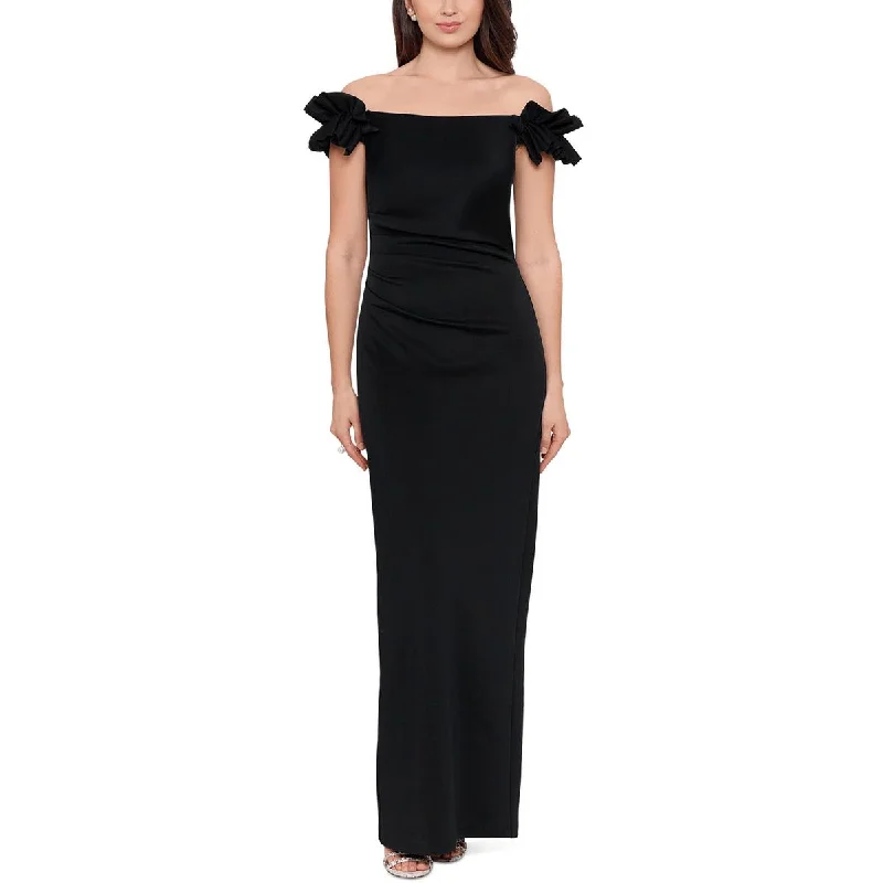 Price Drop X by Xscape Womens Ruffled Long Evening Dress