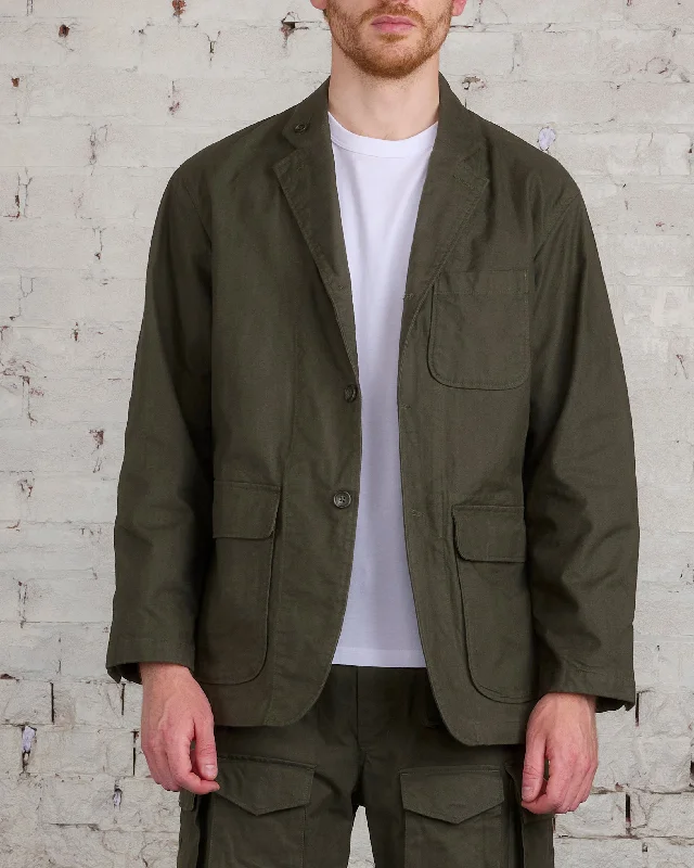 Deal Frenzy Engineered Garments Loiter Jacket Cotton Brush HB Olive