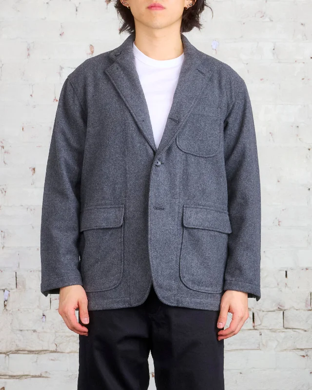 Special Price Engineered Garments Loiter Jacket Grey Poly Heavy Flannel