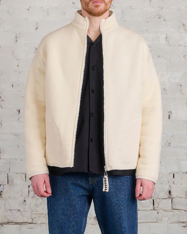 Final Clearance Jil Sander+ Sherpa Zip Jacket Eggshell
