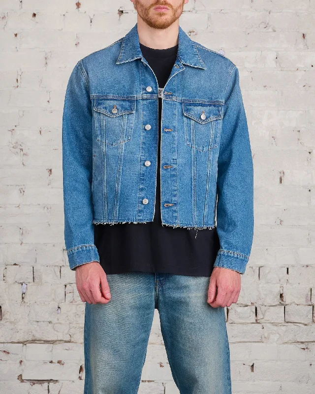 Deal Zone Maison Margiela MM6 Raw Edge Denim Jacket Light Blue