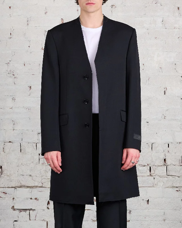 Limited Availability MM6 Maison Margiela Raw Edge Jacket Black
