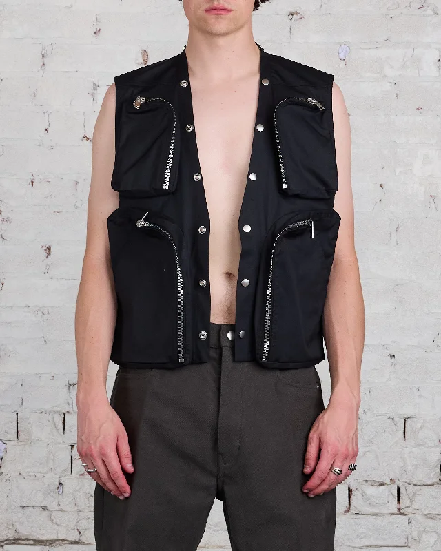 Inventory Reduction Rick Owens Cargo Vest TE Black