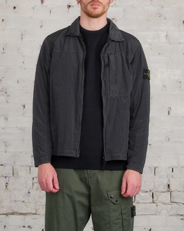 Anniversary Sale Stone Island Iridescent Nylon Metal Overshirt Lead Grey
