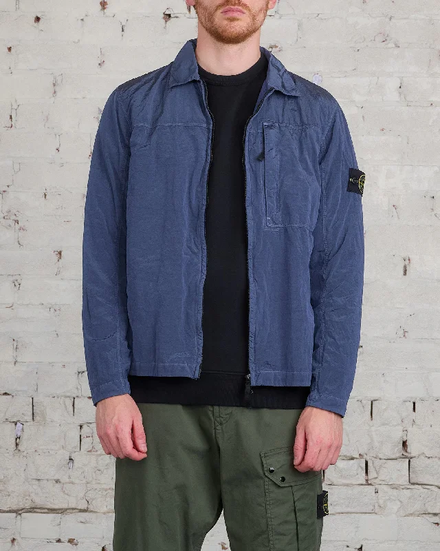 Customer Appreciation Sale Stone Island Iridescent Nylon Metal Overshirt Mid Blue