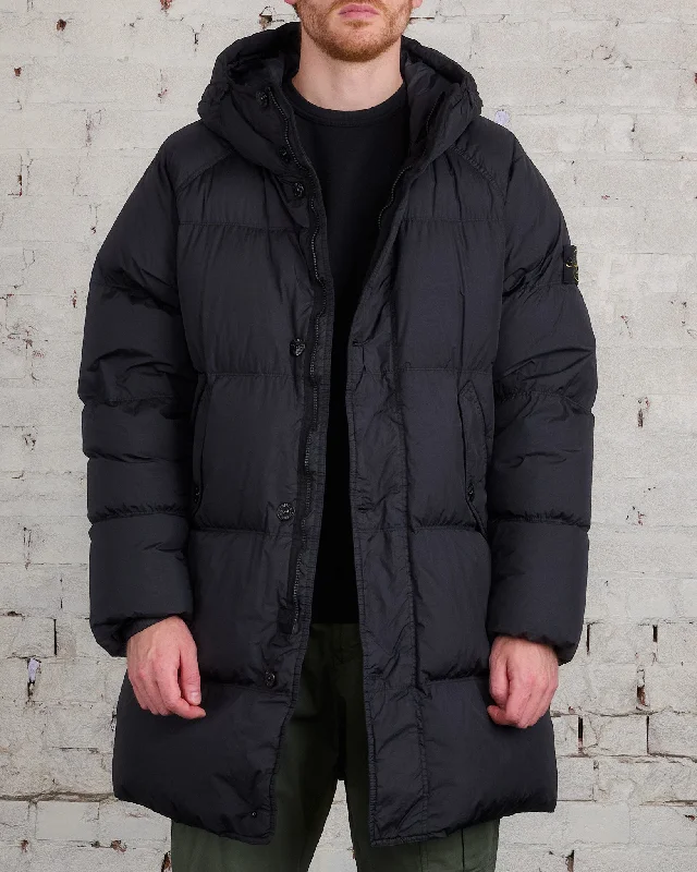 Price Buster Stone Island Nylon Rep Down Parka Black