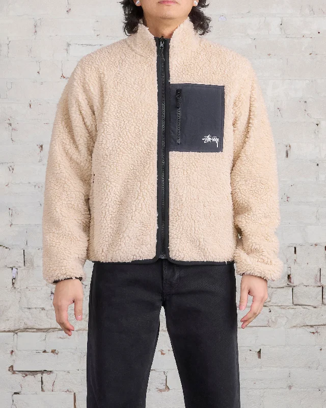 Bargain Prices Stussy Sherpa Reversible Jacket Beige