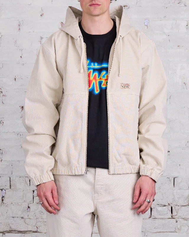 Price Smash Stussy Work Canvas Unlined Jacket Vintage Natural