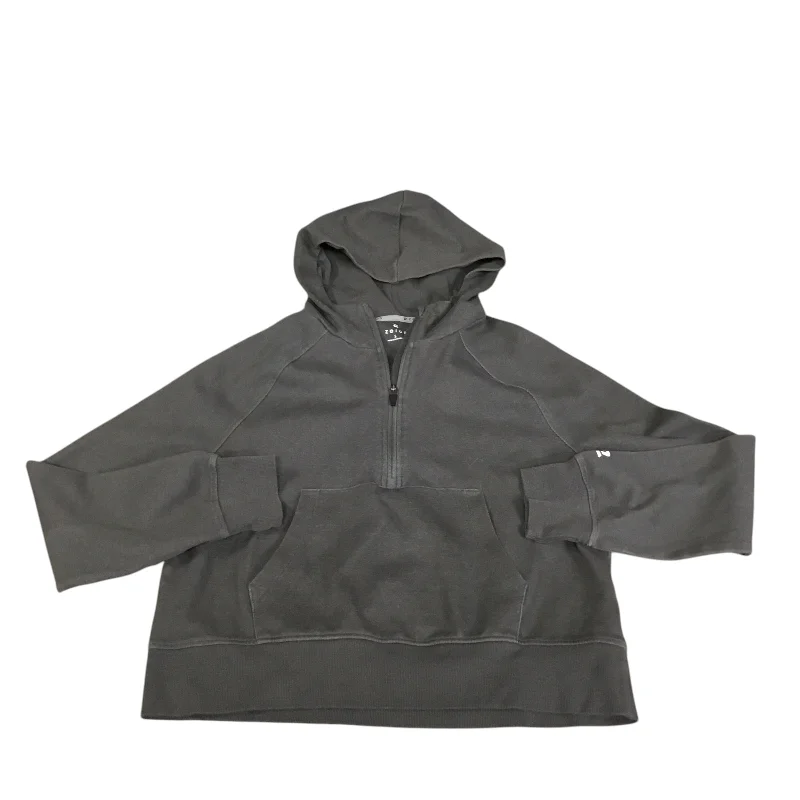 Super Sale Athletic Jacket By Zelos In Grey, Size: S