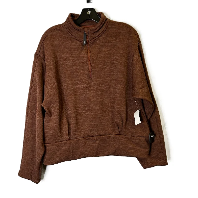 Exclusive Access Athletic Sweatshirt Collar By Athleta In Brown, Size: L