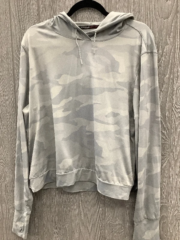 Huge Savings Athletic Sweatshirt Hoodie By Spyder In Camouflage Print, Size: L