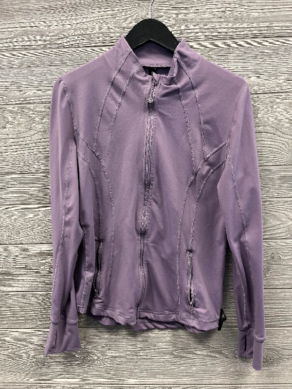 Deal of the Day Athletic Top Long Sleeve Collar By 90 Degrees By Reflex In Purple, Size: M