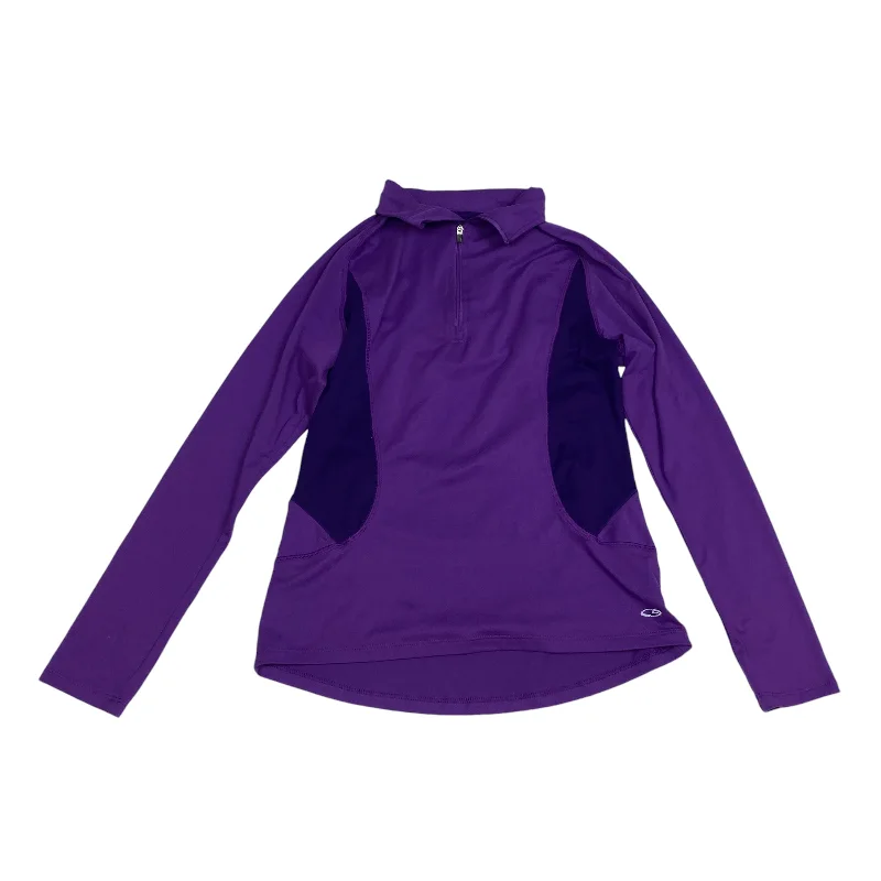 Sneak Peek Sale Athletic Top Long Sleeve Collar By Champion In Purple, Size: S