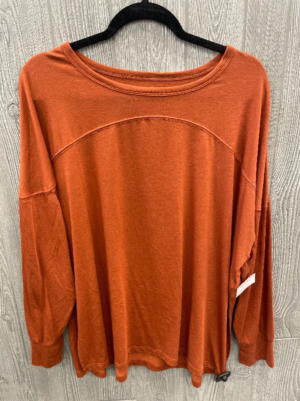 Big Discounts Athletic Top Long Sleeve Crewneck By Old Navy In Brown, Size: L