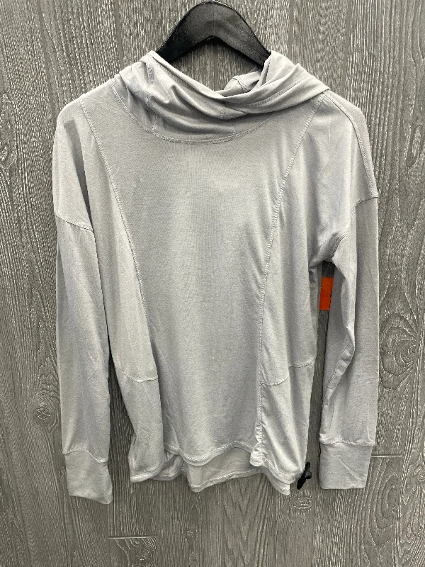 Deal Zone Athletic Top Long Sleeve Hoodie By 90 Degrees By Reflex In Grey, Size: M