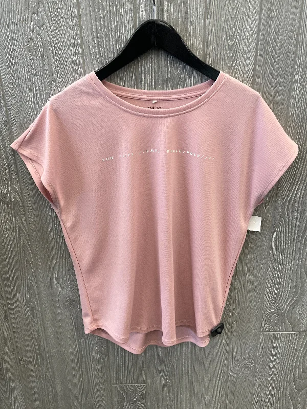Final Markdown Athletic Top Short Sleeve By H&m In Pink, Size: L