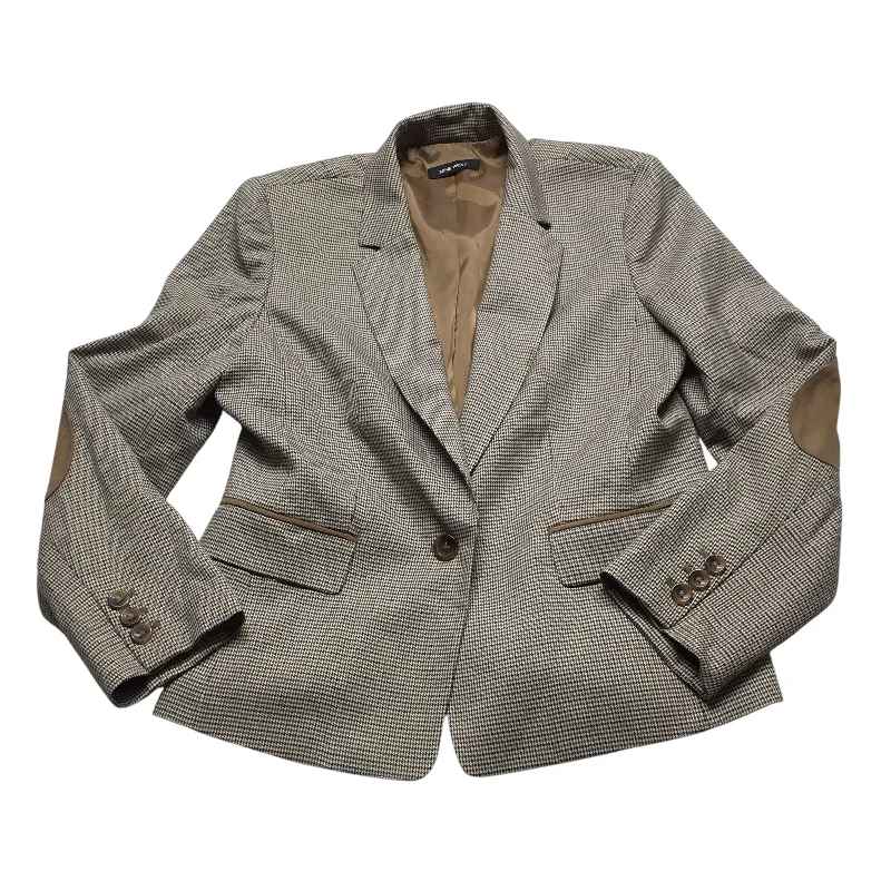 Bargain Blast Blazer By Nine West In Brown & Cream, Size: L