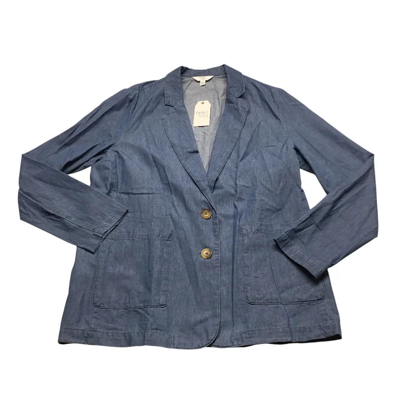 Markdown Madness Blazer By Time And Tru In Blue, Size: M