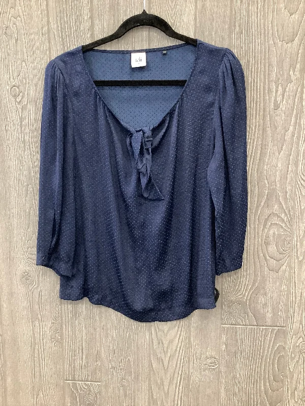 Great Deals Blouse 3/4 Sleeve By Cabi In Navy, Size: M