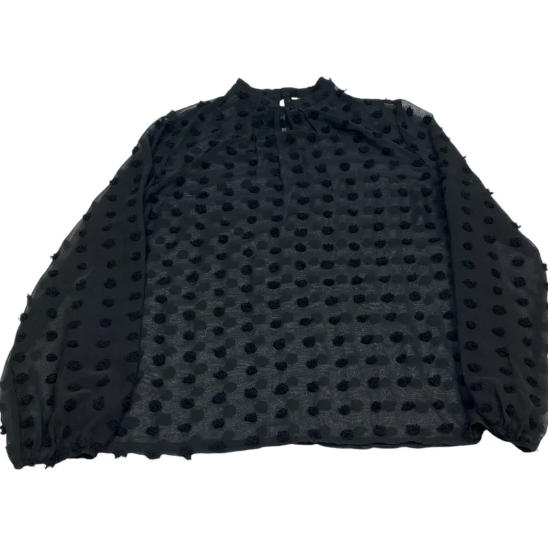 Quick Sale Blouse Long Sleeve By Shein In Black, Size: Xl