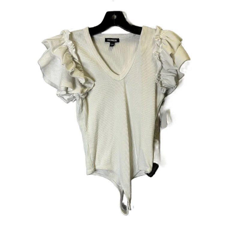 Clearance Event Bodysuit By Express In White, Size: S